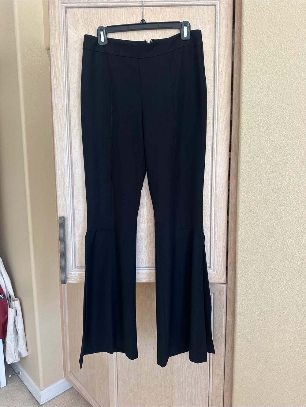 Bebe Women's Black Flared Ponte Pants